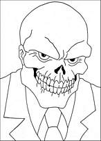 coloriage crane rouge ennemie de captain america